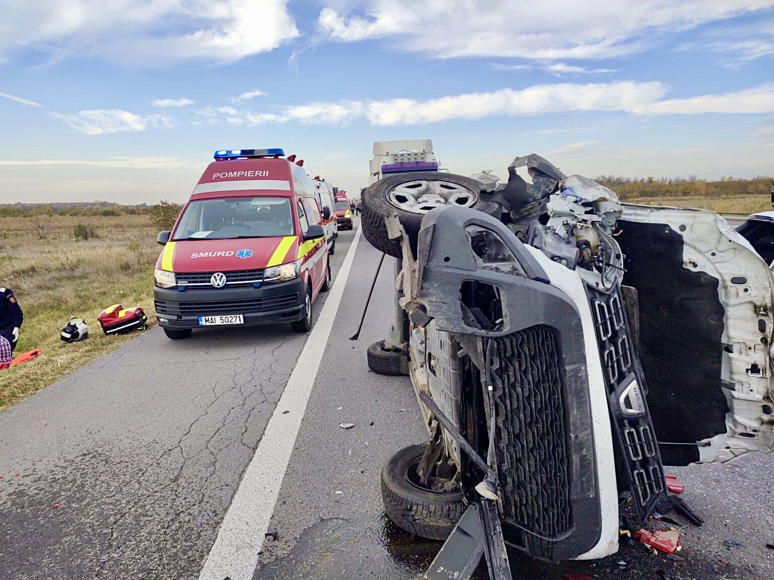 Accident grav pe A1 București Pitești Traficul este blocat