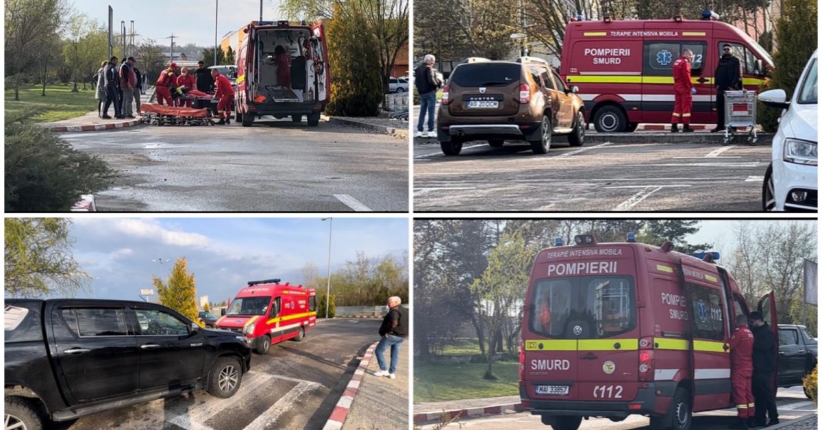 Femeie rănită într un accident în parcarea unui centru comercial din