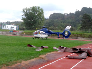 Copil luat cu elicopterul de la Câmpulung