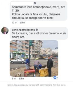 După căderea lui Ionică, Apostoliceanu acceptă doar comentarii pozitive pe Facebook