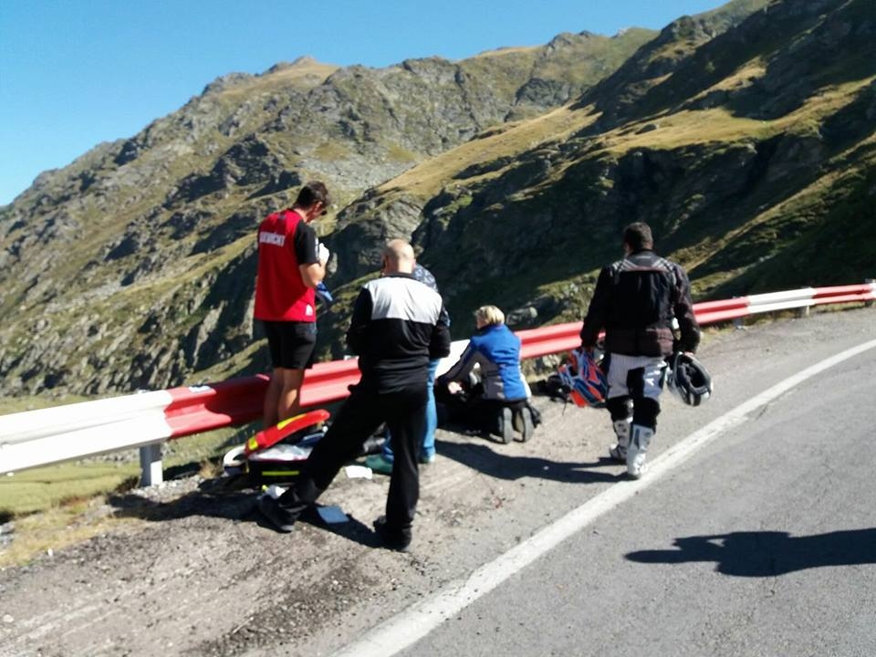 Motociclist accidentat pe Transfăgărăşan