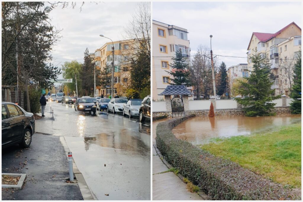 Cartierul Găvana din Pitești s-a inundat din cauza unei avarii