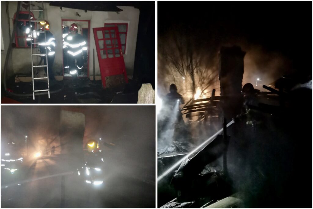 Video: Incendiu cu flacără violentă în Argeș