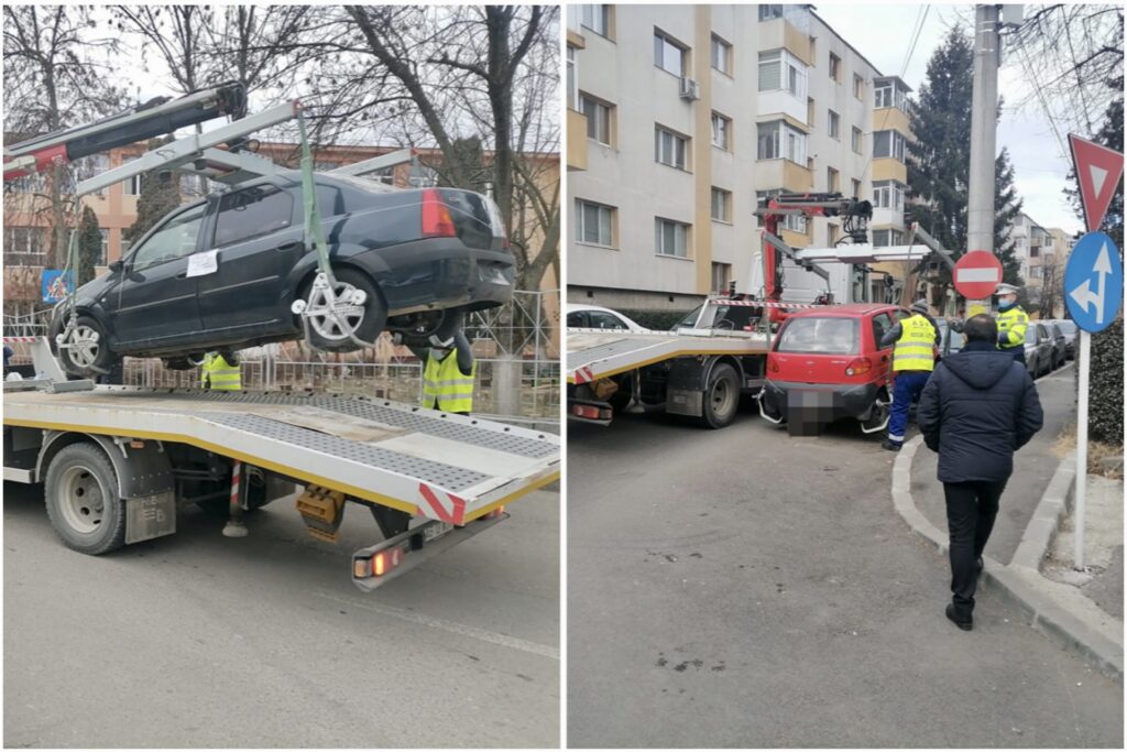 Se ridică mașinile abandonate în Pitești, apelul Poliției Locale