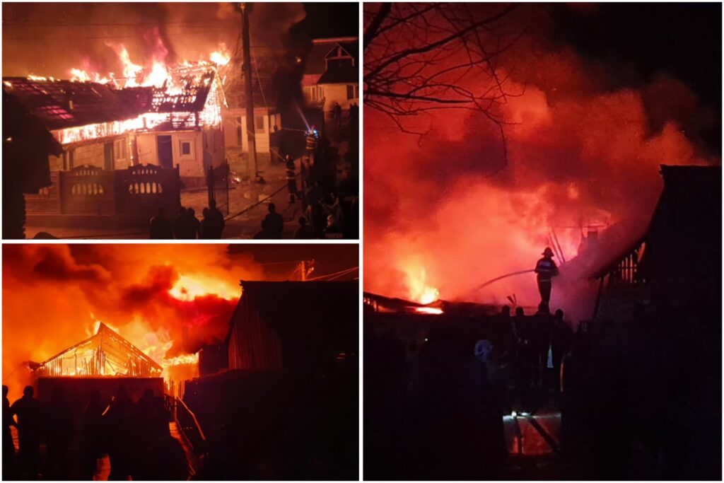 Dezastru la Valea Mare-Pravăț, 7 case mistuite de flăcări