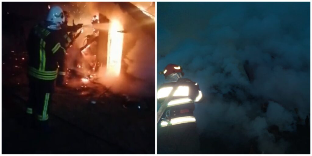 Argeș: Noapte de foc! Pompierii au luptat cu flăcările distrugătoare