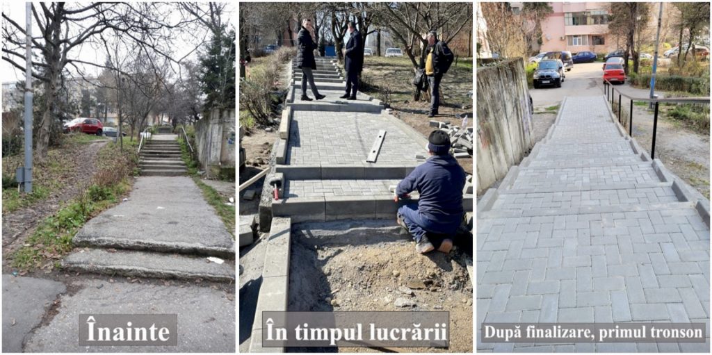 Pitești: Locuitorii de pe strada Făgăraș au acum scările ca noi!
