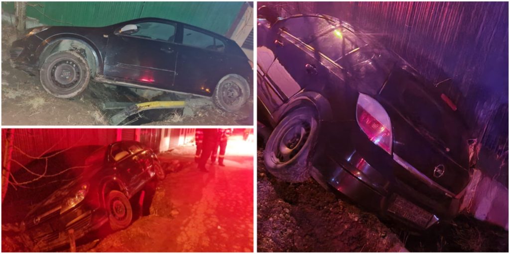 Accident în Argeș. A intrat cu mașina în conductele de gaze și apă