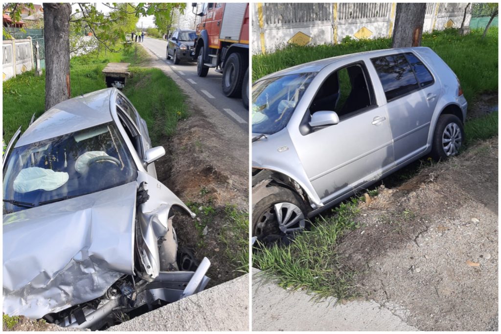 Accident cu victimă în Argeș, a intrat cu mașina într-un cap de pod