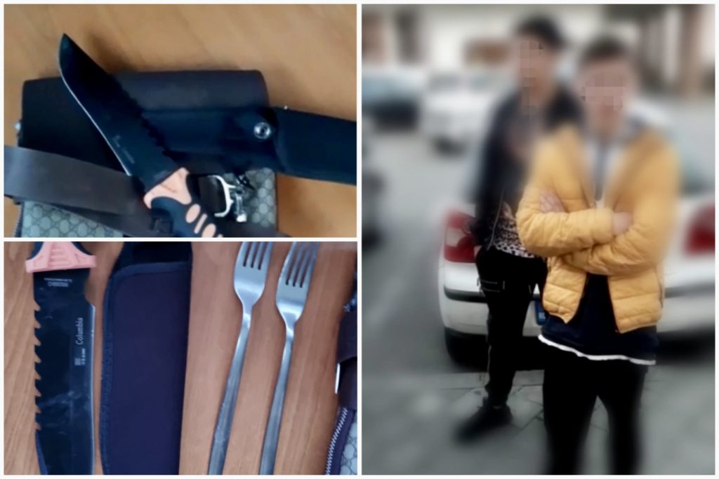 Scandal în centrul Piteștiului, minori înarmați cu furculițe și cuțite