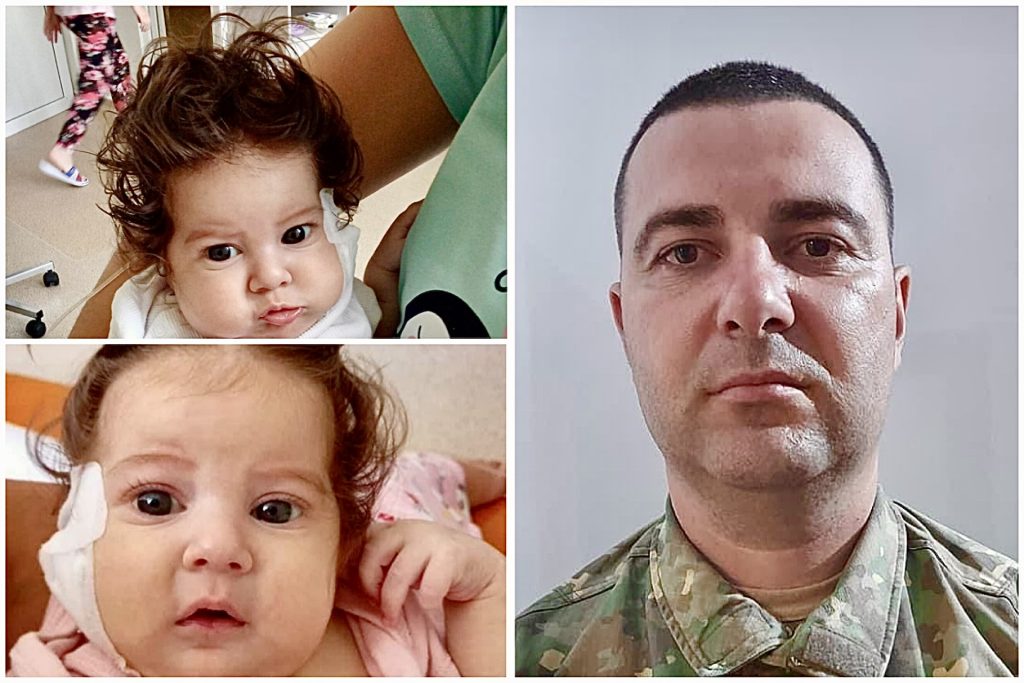 Militar din Pitești, cere ajutor. Fetița lui suferă de o boală cruntă