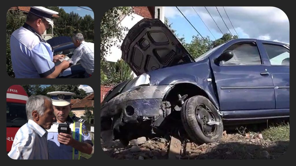 Argeș: A tras tare de volan, speriat de o mașină de pe contrasens