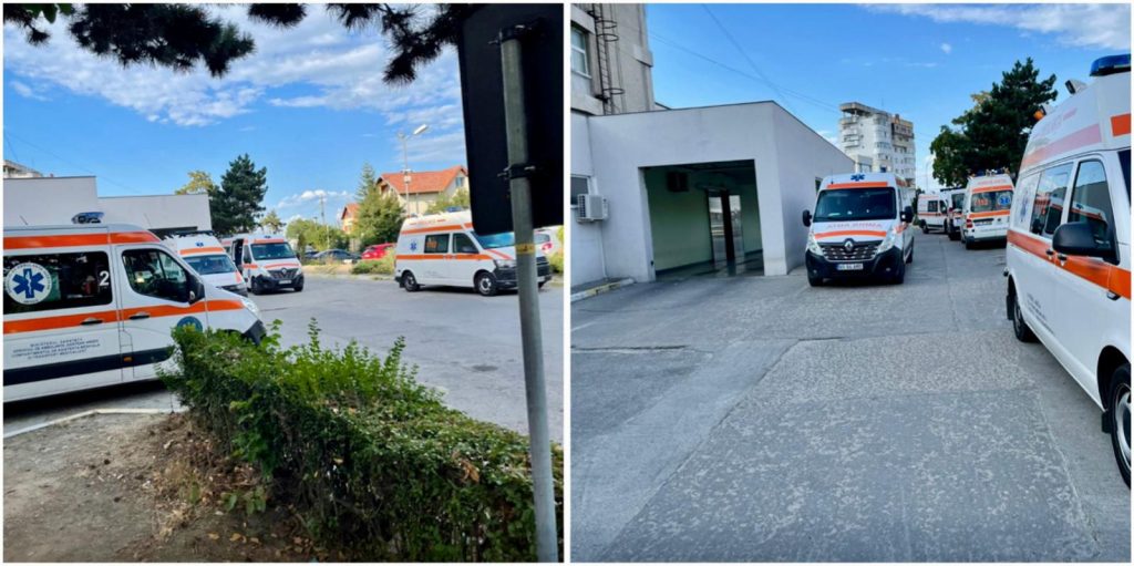 Situație de criză la Spitalul Județean Argeș, ambulanțe în așteptare