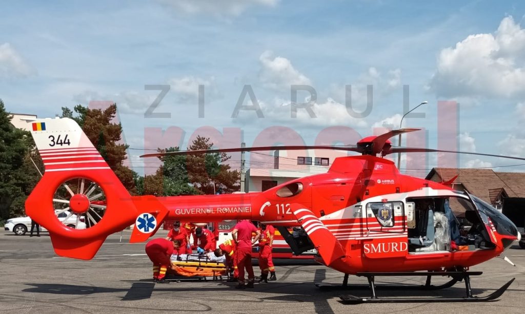 Pitești: Operațiune spectaculoasă cu elicopterul SMURD, lângă Stadion
