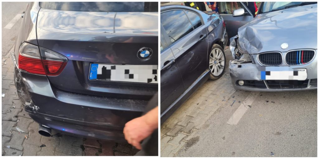 Accident cu două BMW-uri la Pitești