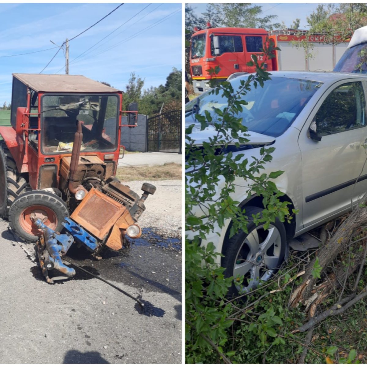 Mockingbird Avenue perspective Argeș: Accident între un tractor și un autoturism