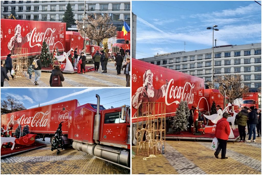 Caravana Coca-Cola a ajuns la Pitești. Surprize și activități inedite