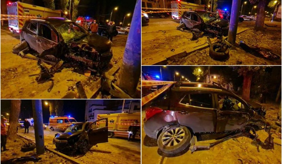 Accident grav în Argeș, șofer blocat în mașină