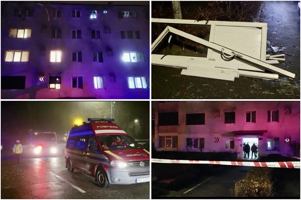 Explozie într-un bloc din Pitești. 4 apartamente afectate