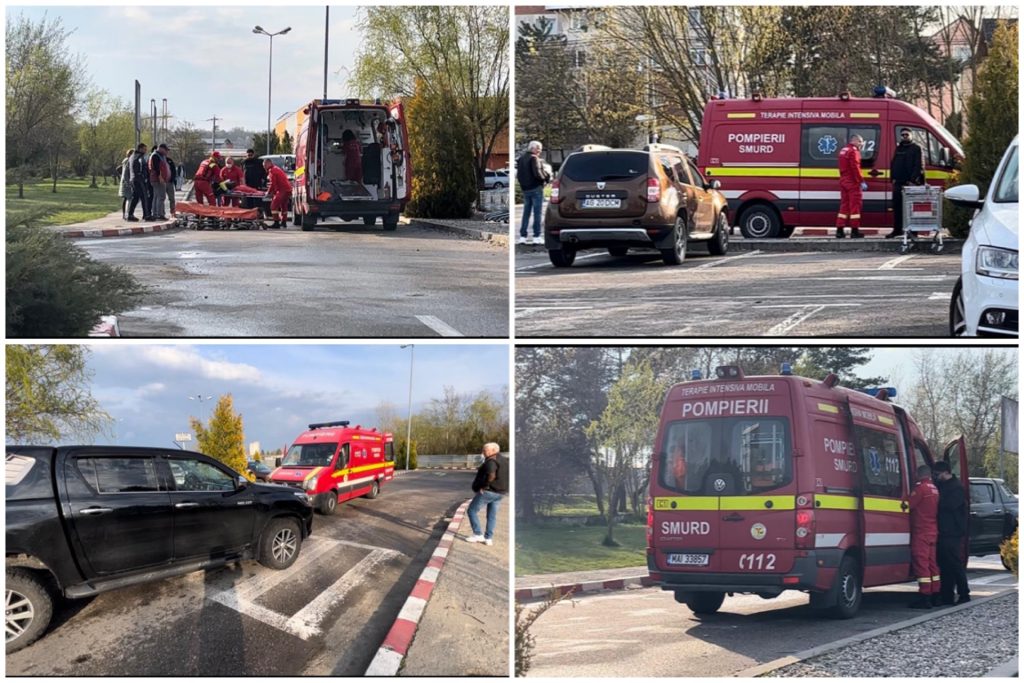 Femeie rănită într-un accident, în parcarea unui centru comercial din Pitești