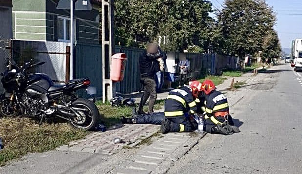Motociclist accidentat în Argeș