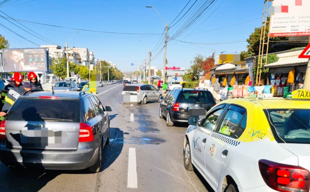 Accident în Pitești, pe un mare bulevard