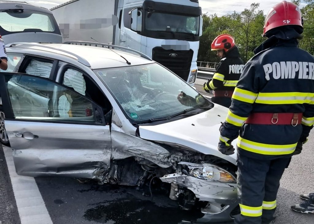 Accident pe Autostrada A1, aproape de Pitești