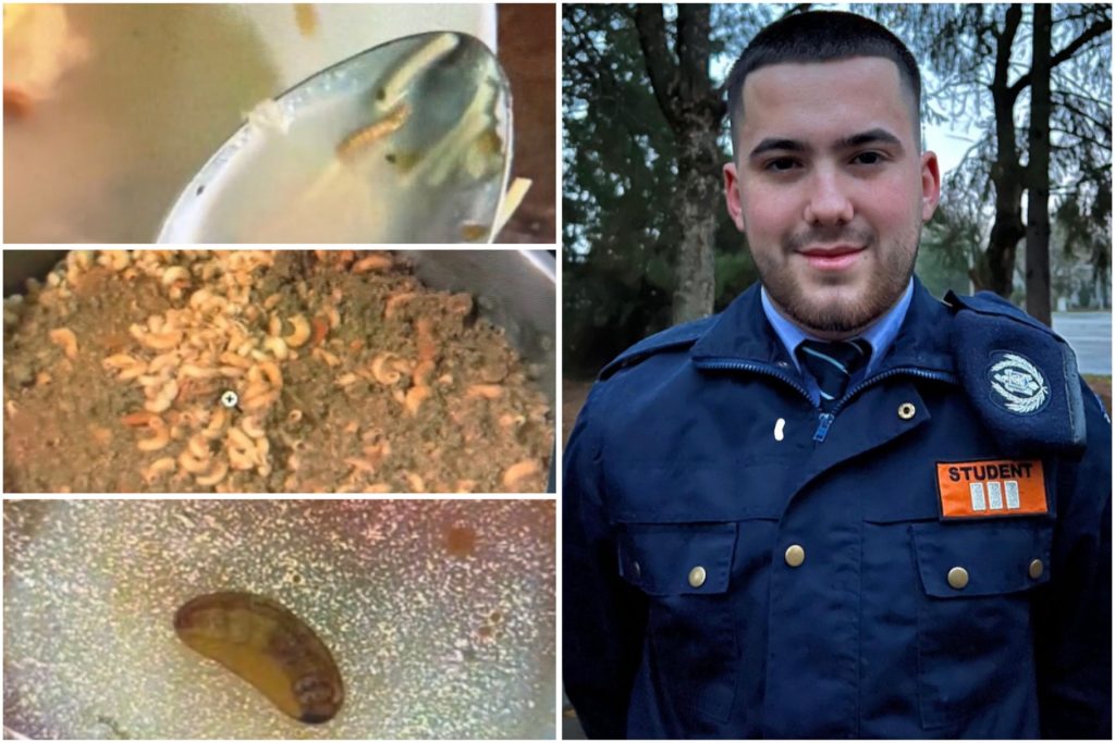 Un student la Poliție din Argeș arată adevărul: viermi în mâncare, studenții - tratați ca sclavi