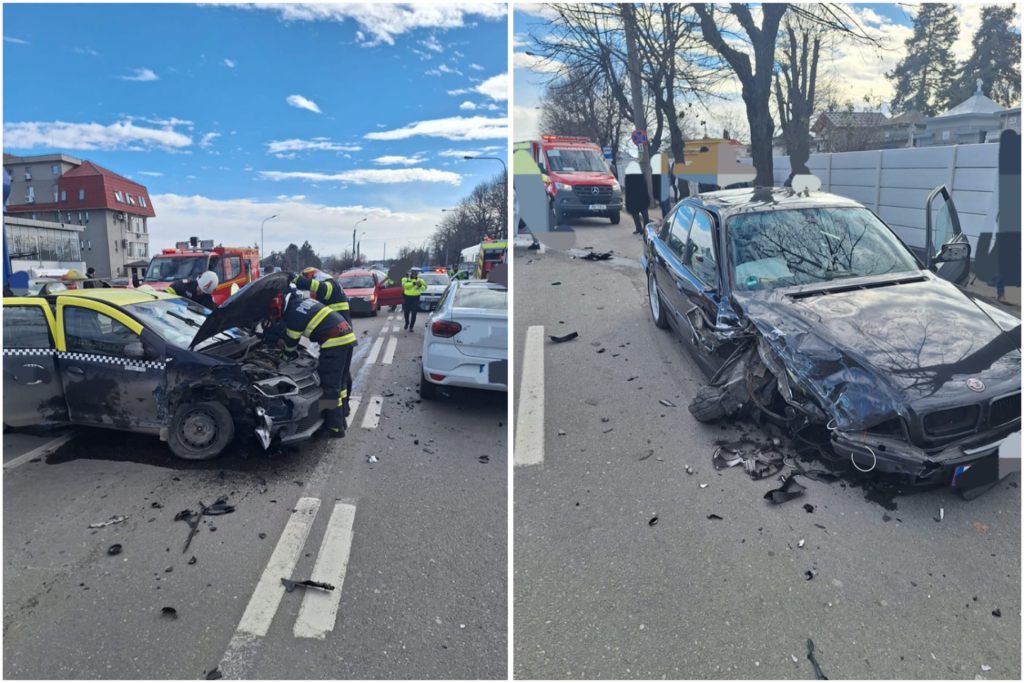 Un șofer care conducea pe sensul opus a provocat dezastru în Pitești
