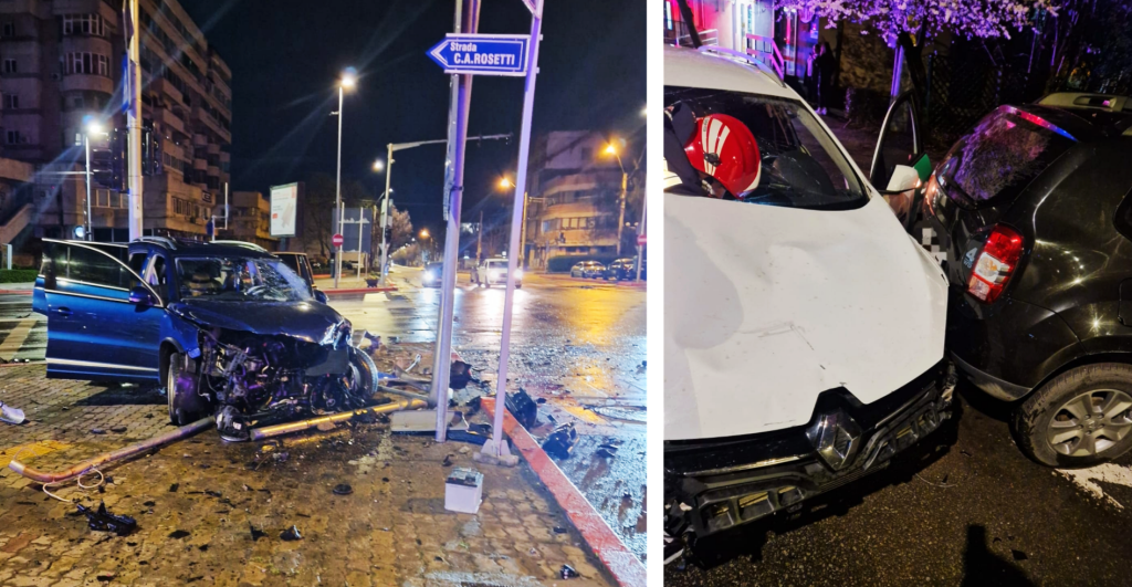 Accident rutier, noaptea trecută, în Pitești