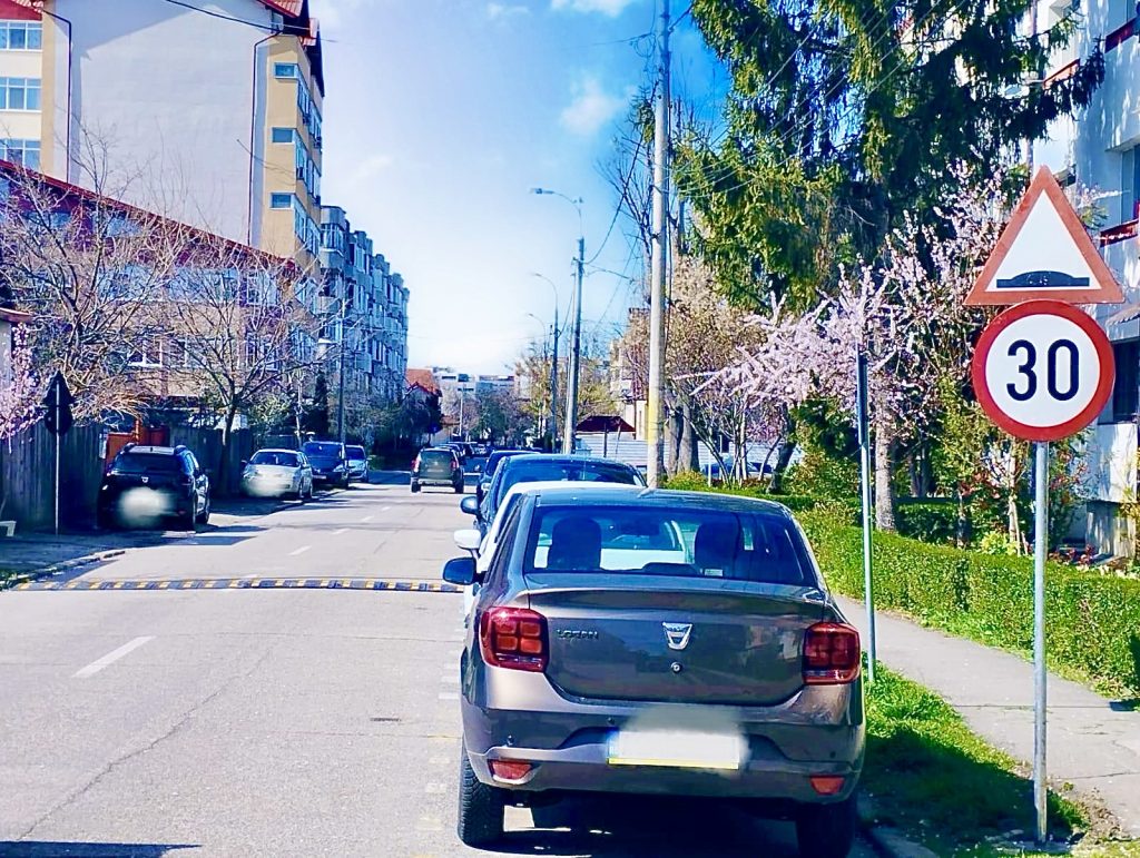 Limitator de viteză nou amplasat în Pitești