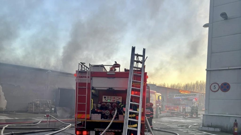 Incendiu la o fabrică din Argeș