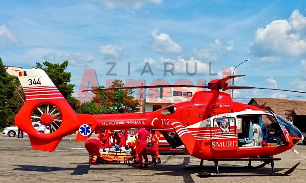 Victimă în stare gravă la Costești. A fost solicitat elicopterul SMURD