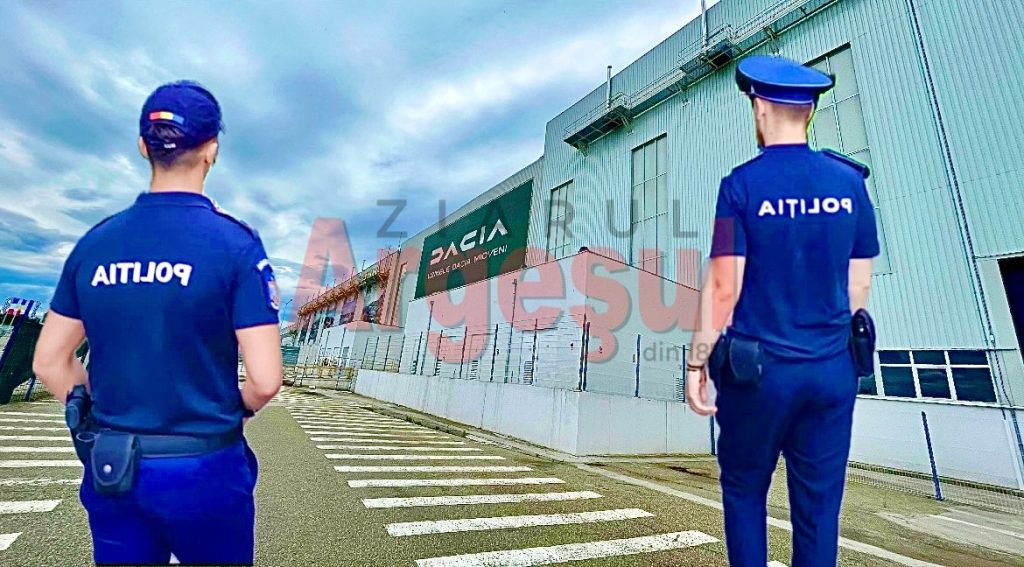 Polițiștii argeșeni au intervenit în forță la uzina Dacia Mioveni!