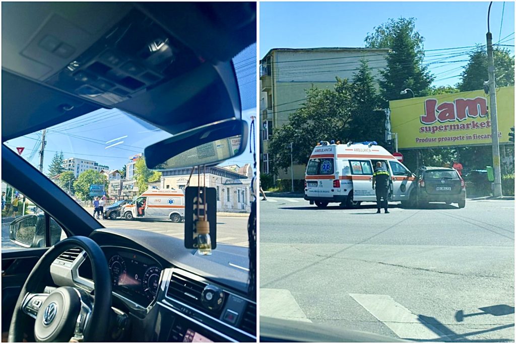 Accident rutier cu o ambulanță implicată în Pitești