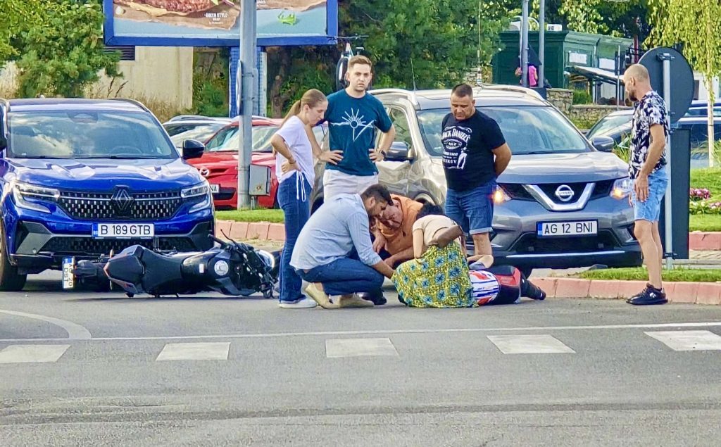 Accident cu motociclist rănit în Pitești
