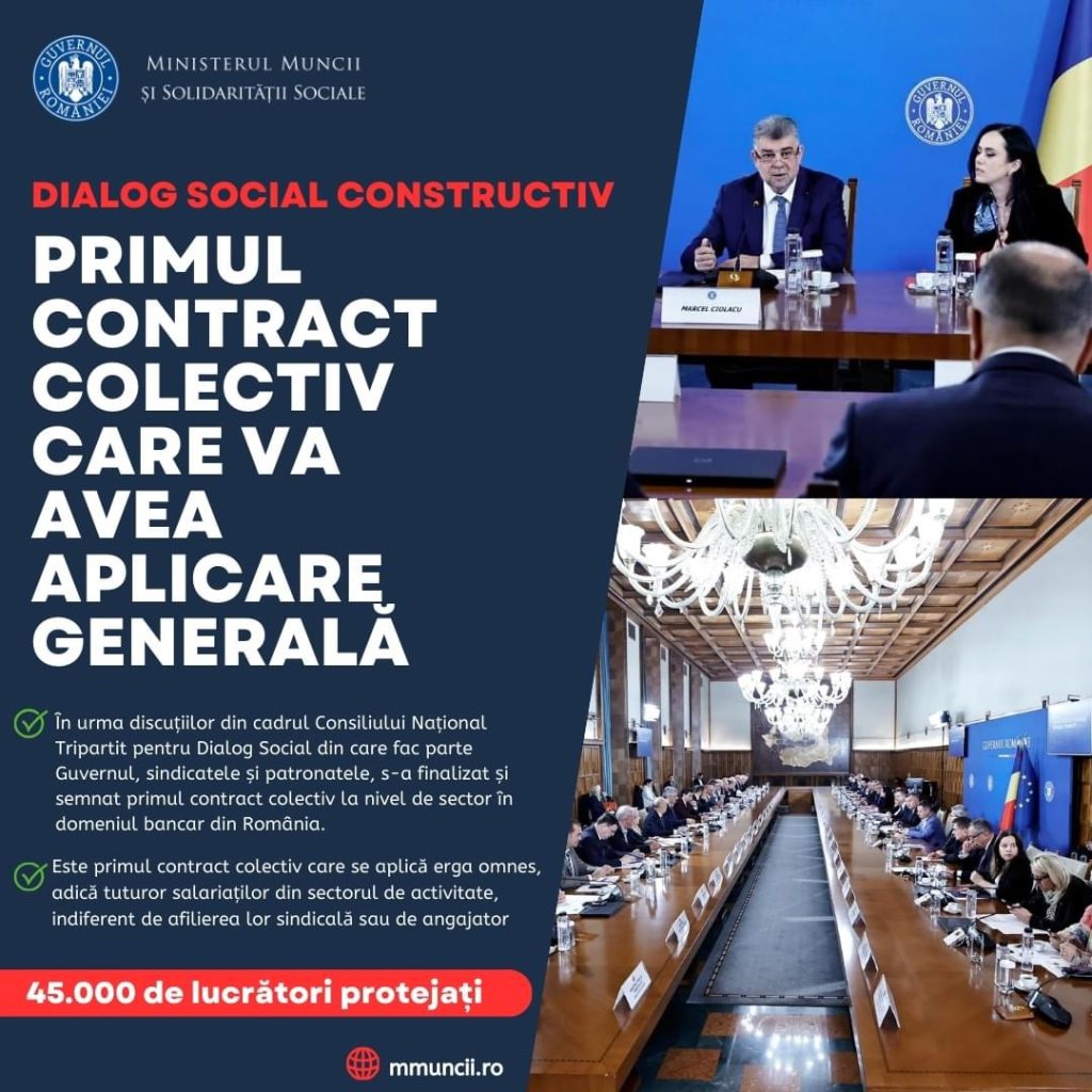 Primul contract colectiv care va avea aplicare generală