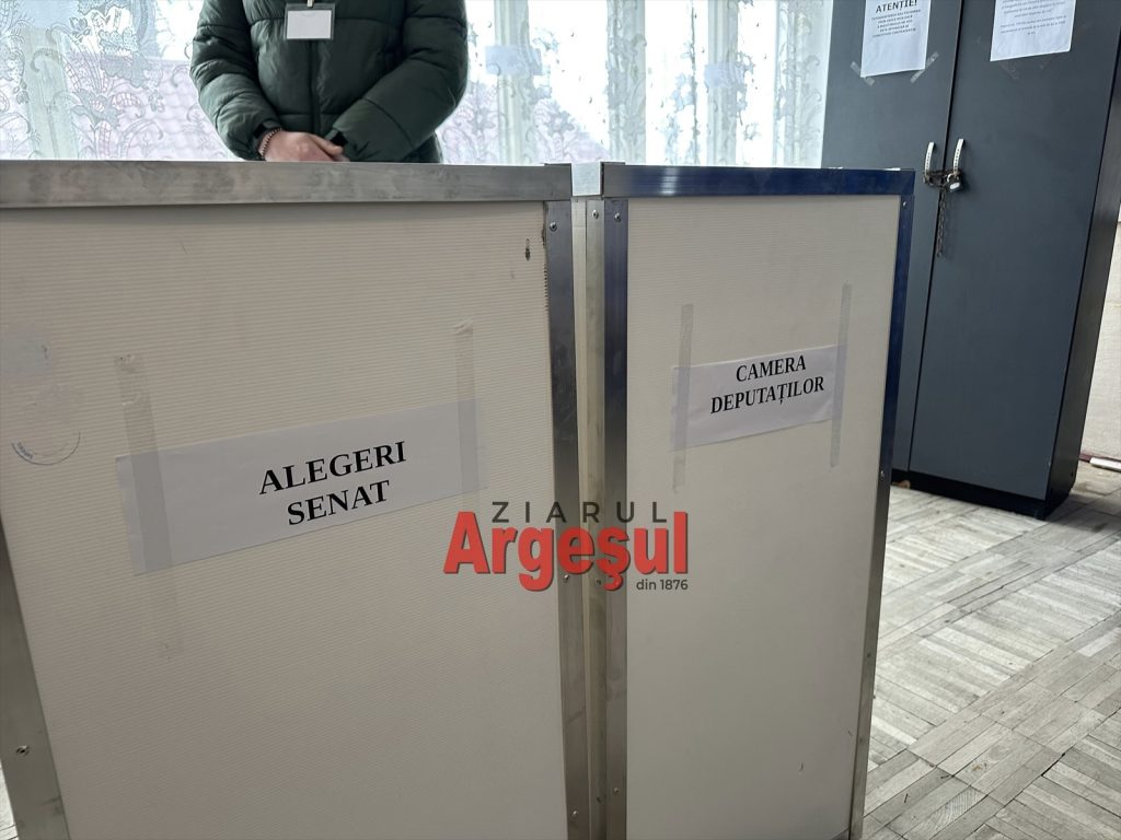 Secție de vot în Argeș 