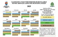 Reamintire: Graficul de colectare a deșeurilor reciclabile pentru abonații casnici din municipiul Pitești, 2025!
