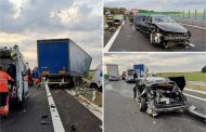 Accident între un autocamion și un autoturism pe DEX 12