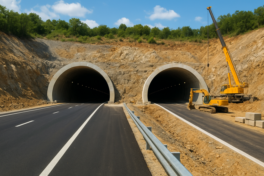 Tunelurile „Alina” și „Daniela” de pe A1, aproape gata! Șoferii ar putea circula din vara viitoare