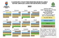 Reamintire: Graficul de colectare a deșeurilor reciclabile pentru abonații casnici din municipiul Pitești, 2025!