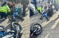 Motociclist lovit în Pitești. Polițiștii locali i-au salvat viața prin intervenția rapidă