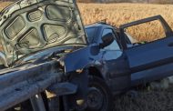 Accident pe A1. Un autoturism a intrat în glisieră