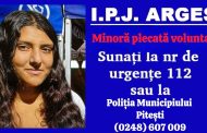 Minoră de 16 ani plecată voluntar dintr-un centru din Pitești. Poliția o caută