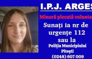 Fată de 12 ani, dispărută din centrul Piteștiului, în noaptea de Revelion