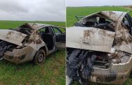 Mașină distrusă complet! Un bărbat de 44 ani a ajuns la spital