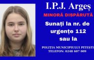 Argeș: Fată de 14 ani, dată dispărută după ce a plecat de la școală