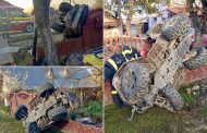 Argeș: ATV făcut zob într-un gard! Nu are permis și a refuzat probele biologice