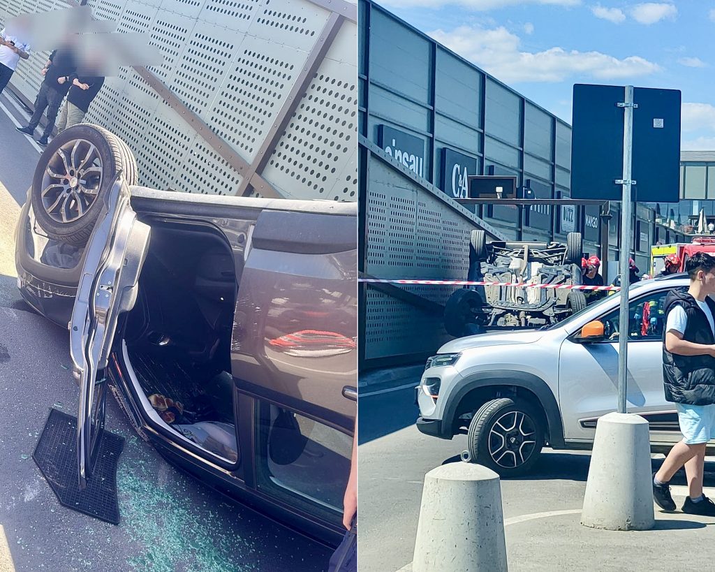Poza pentru articolul Accident la Argeș Mall: un bărbat de 70 ani s-a răsturnat cu mașina și a lovit o femeie